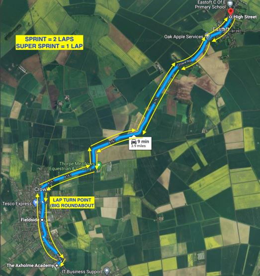 Crowle Triathlon Bike Route