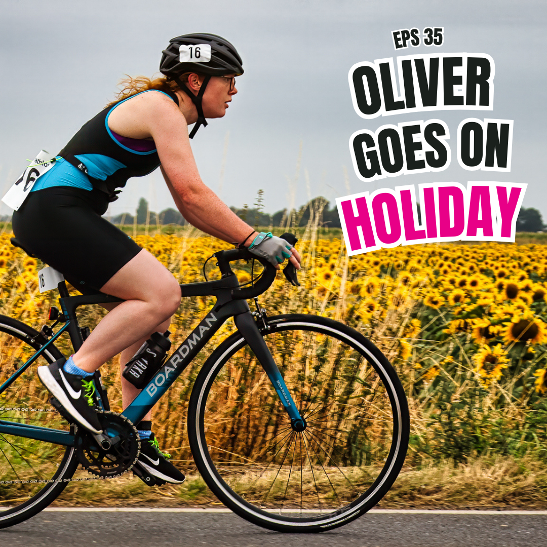 Animis athlete riding in Crowle triathlon in sunflowers