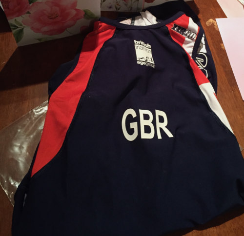 The official GBR age-group trisuit from British Triathlon